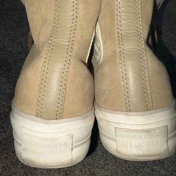 Women’s Converse Chuck Taylor All Star Size 10 Platform High Top Sneakers khaki - Picture 4 of 7